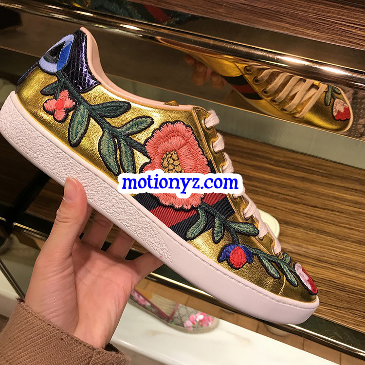 GC Ace Embroidered Sneaker Golden Flower